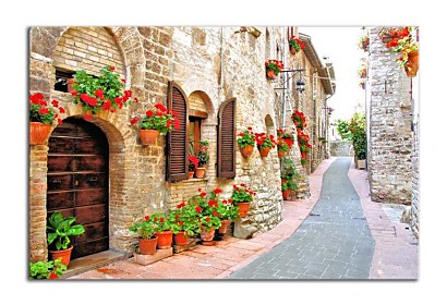 tapeta kamenná ulička toskánsko taliansko